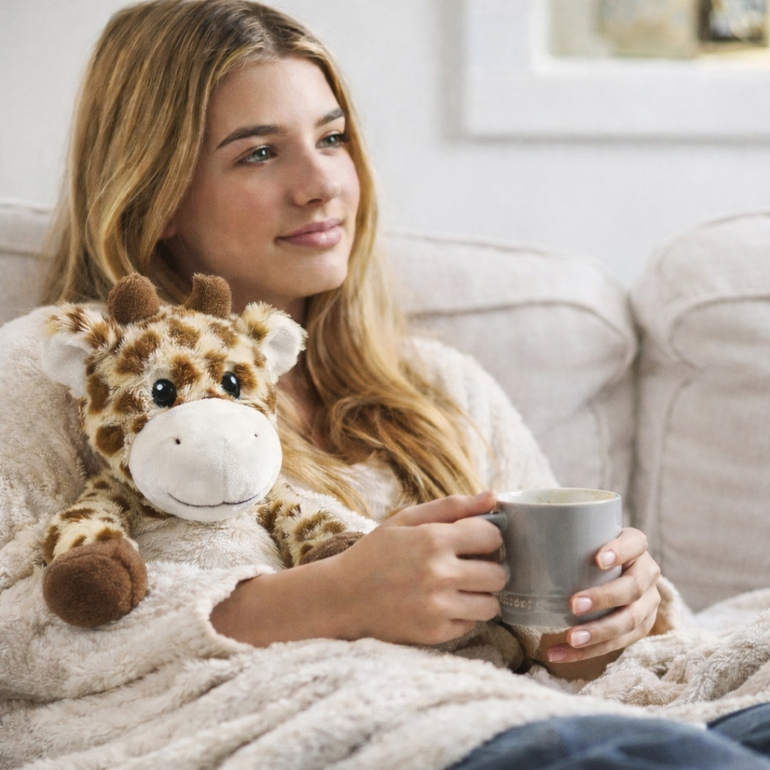 Girafe peluche bouillotte