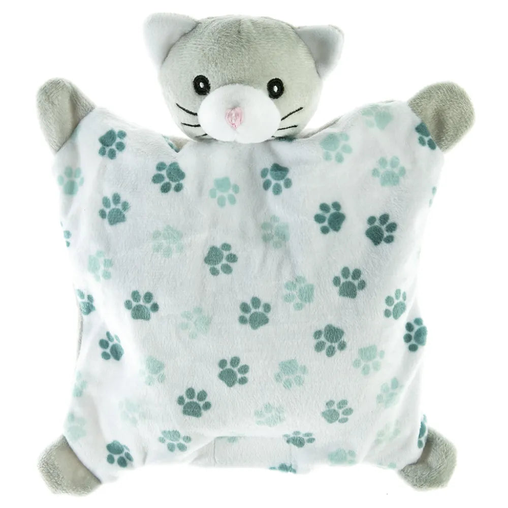 Doudou chat pour bébé peluche bouillotte