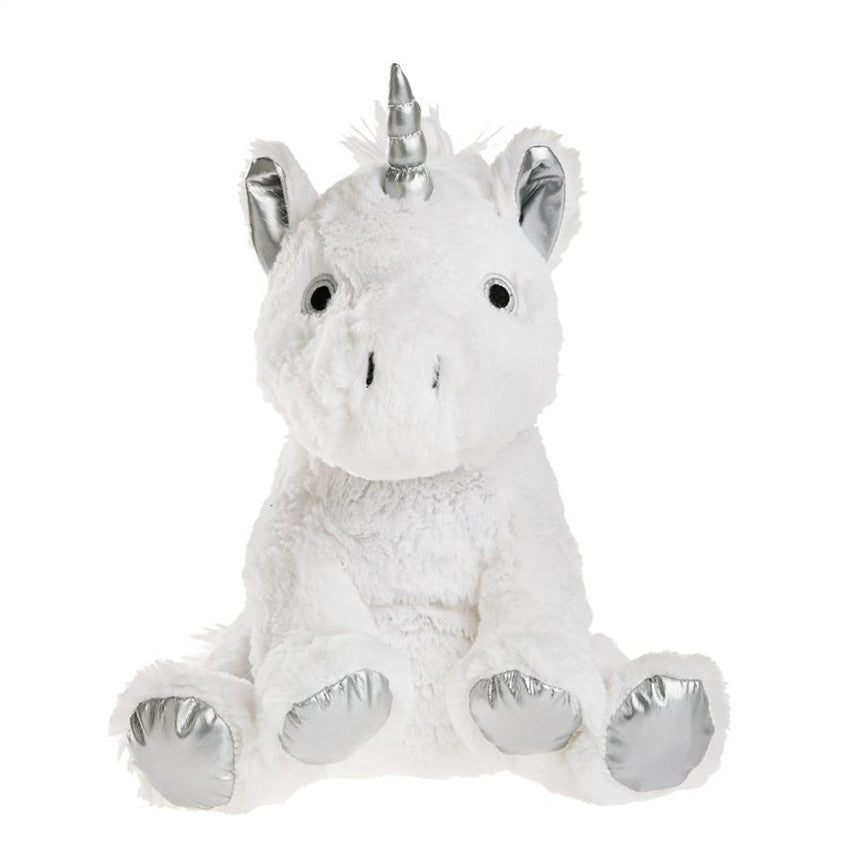 Silver Unicorn Plush Hot Water Bottle