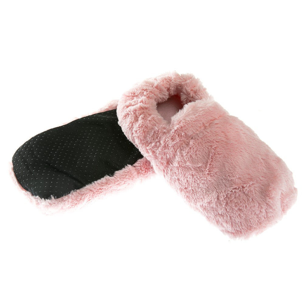 Beige hot water bottle slippers