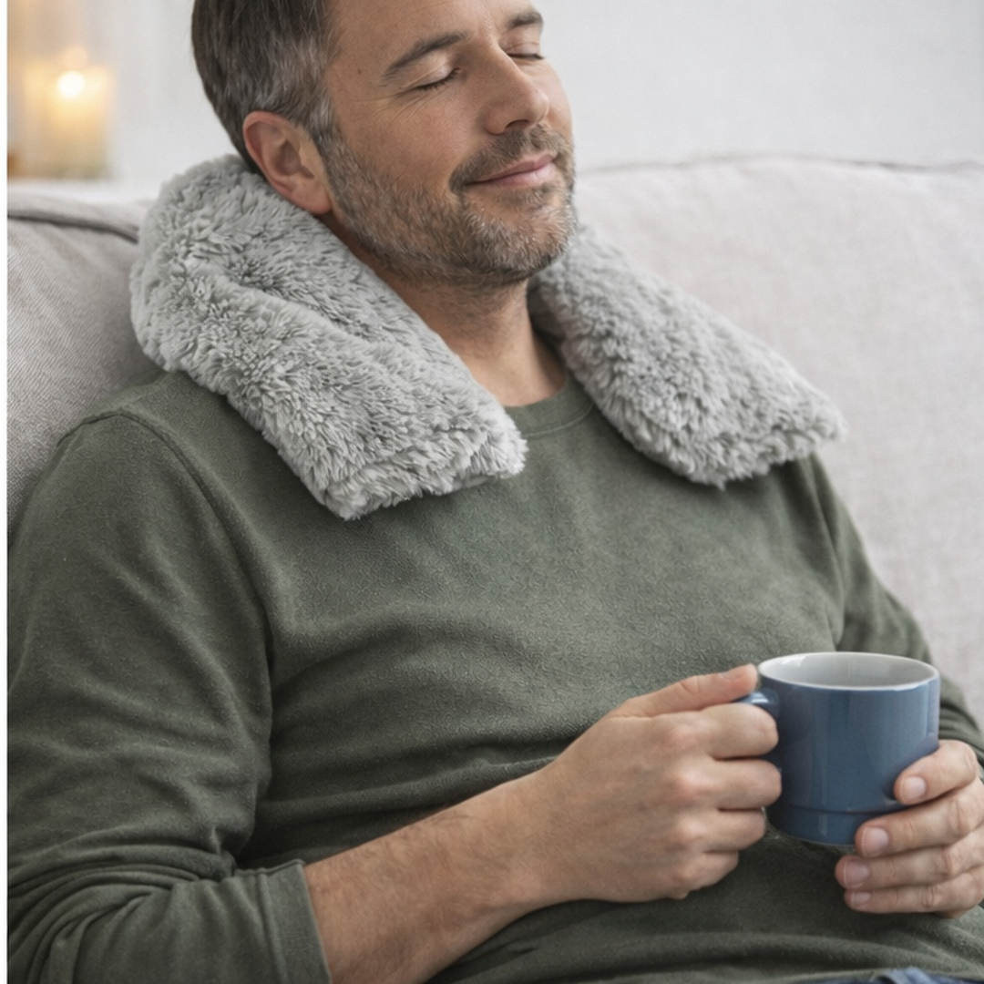 Bandeau - tour de cou gris bouillottes