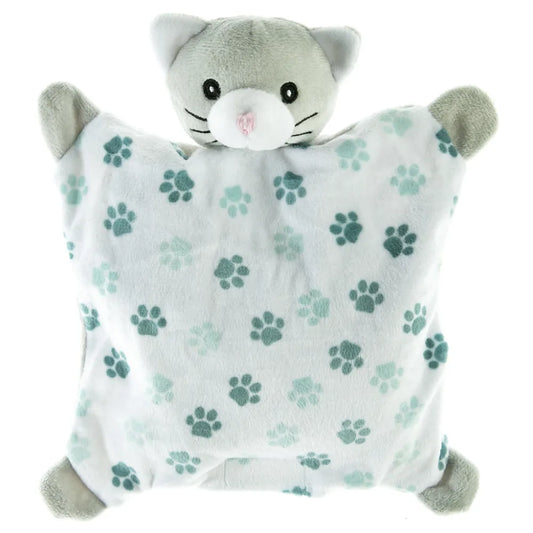 Doudou chat pour  bébé peluche bouillotte