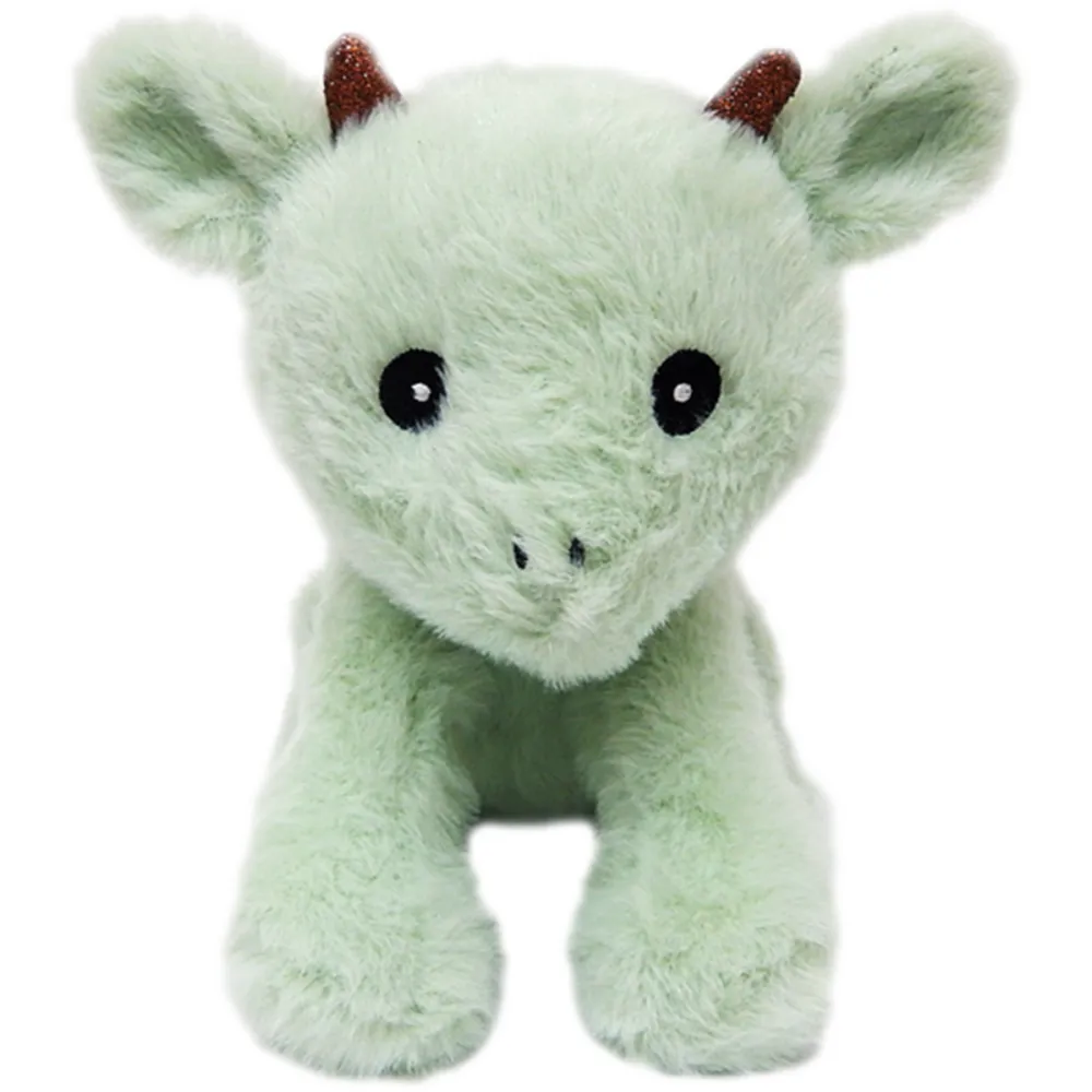 Dragon vert ailes paillettes  peluche bouillotte