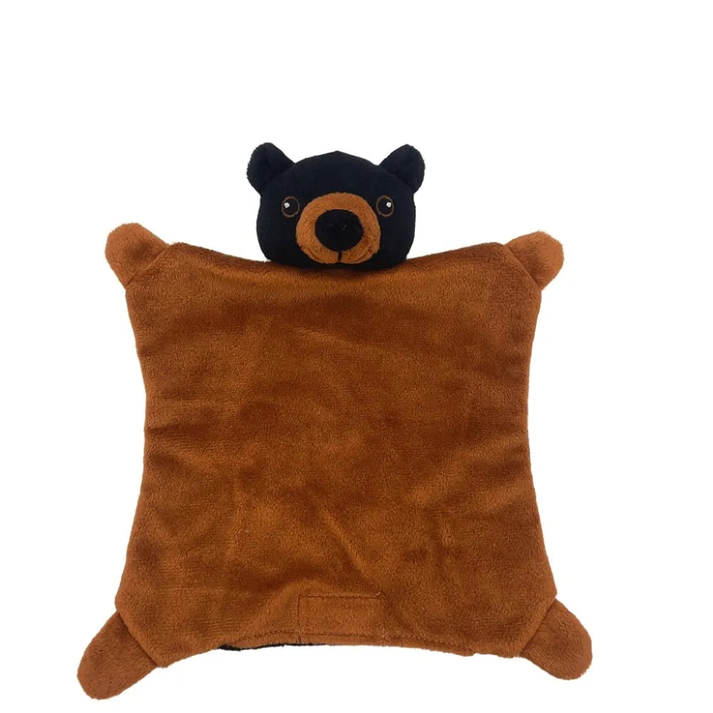 Doudou ours noir pour  bébé peluche bouillotte