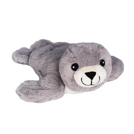 Phoque gris peluche bouillotte