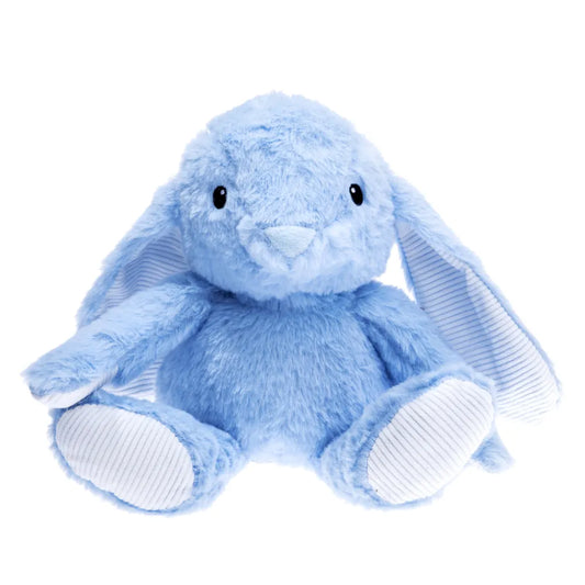 Lapin bleu peluche bouillotte