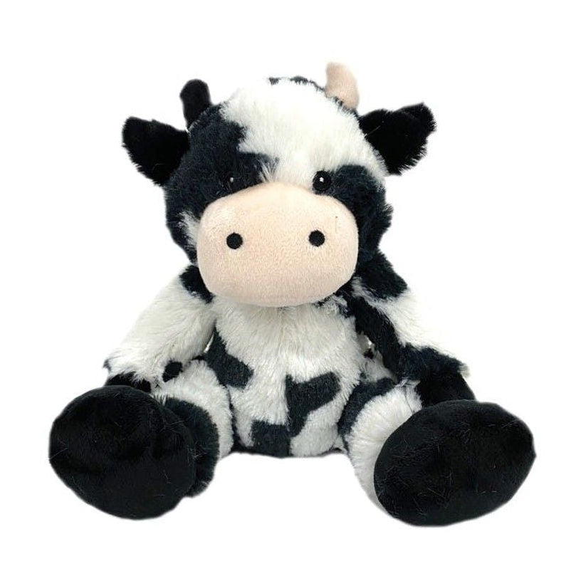 Vache noire et blanche peluche bouillotte